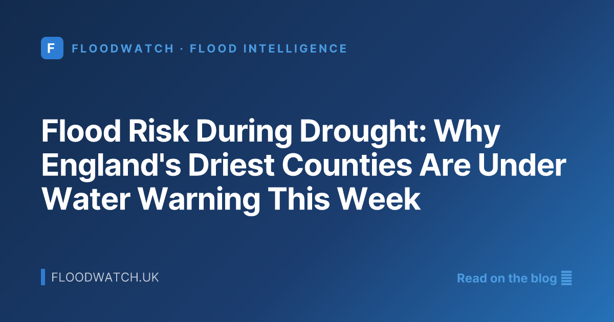 Flood Risk During Drought: Why England's Driest Counties Are Under ...
