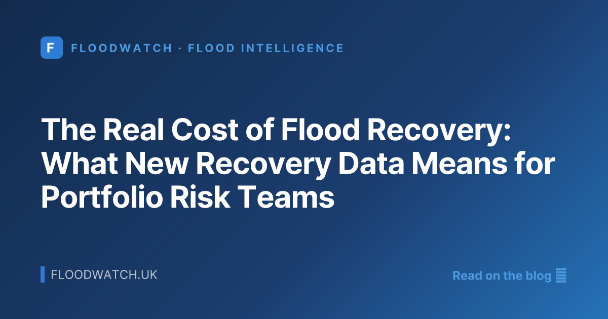 The Real Cost of Flood Recovery: What New Recovery Data Means for Portfolio Risk Teams